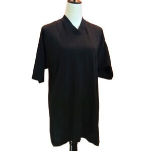 Sun Tees Black 100% Cotton Short Sleeve Long Length Women 2XL
